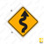 W1-5R RIGHT WINDY ROAD (symbol) Sign