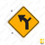 W1-10L LEFT CURVE WITH INTERSECTION (symbol) Sign