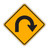 W1-11 HAIRPIN CURVE (symbol) Sign