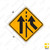 W4-3R ADDED LANE (Symbol) Sign