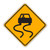 W8-5 SLIPPERY WHEN WET (symbol) Sign W8-5 SLIPPERY WHEN WET (symbol) Sign