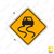 W8-5 SLIPPERY WHEN WET (symbol) Sign W8-5 SLIPPERY WHEN WET (symbol) Sign