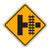 W10-3 TRAIN CROSSING AND INTERSECTION ADVANCE WARNING (Symbol) Sign