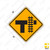 W10-4 TRAIN CROSSING AND INTERSECTION ADVANCE WARNING (symbol) Sign