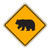 W11-16 LARGE ANIMAL CROSSING (symbol) Sign