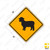 W11-17 LARGE ANIMAL CROSSING (symbol) Sign