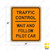 C37 (CA) TRAFFIC CONTROL - WAIT AND FOLLOW PILOT CAR Sign