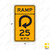 W13-7 ADVISORY RAMP SPEED (specify amount)(symbol) MPH Sign