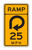 W13-7 ADVISORY RAMP SPEED (specify amount)(symbol) MPH Sign