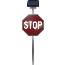 Stop Sign with Rolling Portable Pole