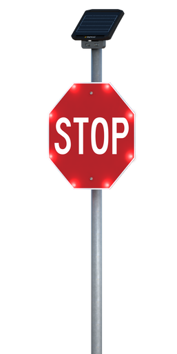 solar powered led stop signs