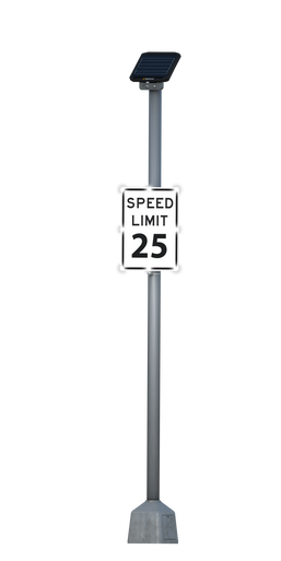 BlinkerSign® Flashing LED SPEED LIMIT Sign R2-1 w/13W TOP 