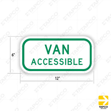 VAN ACCESSIBLE Plaque R7-8P - ADA Handicap Signs | TAPCO