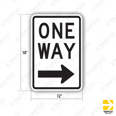 UNICOR Shopping: ONE WAY Sign with Right Arrow