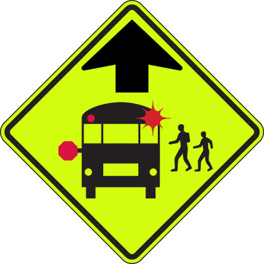 School Bus Stop Ahead Sign S3-1 - Warning Signs (W) | TAPCO