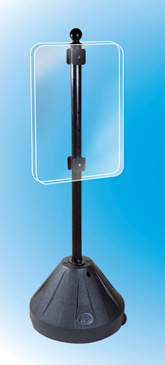 Rolling Sign Base with Pole - Portable Bases | TAPCO