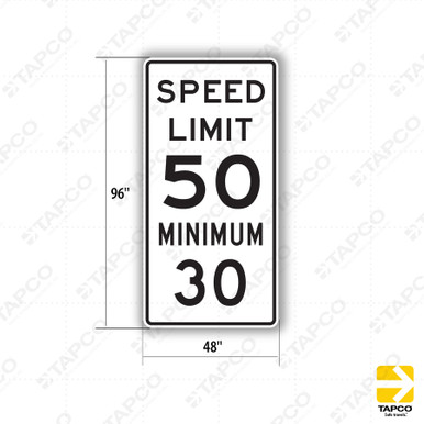 【未開封】 MEMI/SPEED LIMIT Combined Speed Limit Sign R2-4a - Speed Limit Enforcement Signs