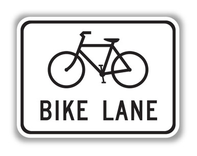 R81 (CA) BIKE LANE (bicycle symbol) Sign - Pedestrian and
