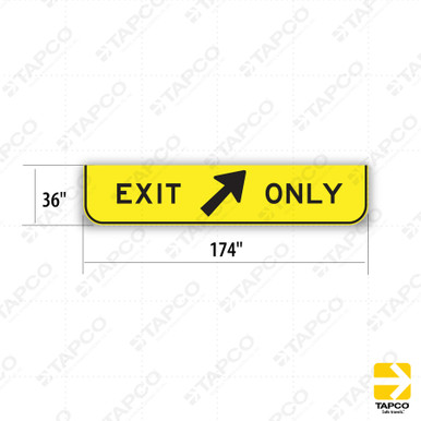 E11-1d EXIT ONLY (arrow symbol) Sign - Exit Signs | TAPCO