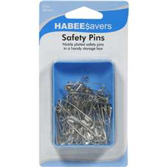 Safety Pins - 50 Pieces 38mm Nickle