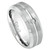 Enchantment Polished Cobalt Ring with Grooved Center and 0.05 ct White Diamond at Wedding Bands Forever