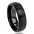 Colossus Cobalt Domed Ring with Black Brushed Enamel Plating at Wedding Bands Forever