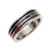 Archetype Genuine Ebony, Cocobolo & Pink Ivory Wood Inlaid Titanium Ring