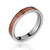 Axiom Women’s Titanium Wedding Band With Genuine Pink Ivory Wood Inlay