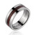 Comet Flat Titanium Wedding Band with Hawaiian Koa Wood Inlay