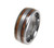 Vermilion Domed Tungsten Wedding Band with Hawaiian Koa Wood Inlay