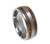 Vermilion Domed Tungsten Wedding Band with Hawaiian Koa Wood Inlay