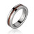 Moxie Titanium Wedding Band with Genuine Hawaiian Koa Wood Inlay