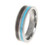 Crave 6mm Turquoise Tungsten Wedding Band with Natural Koa Wood Inlay