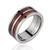 Enthrall 8mm Genuine Hawaiian Koa Wood Inlaid Titanium Wedding Ring