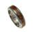 Affirmation 6mm Genuine Hawaiian Koa Wood Inlaid Titanium Ring with Wave Scroll