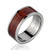 Eminence 8mm Genuine Hawaiian Koa Wood Inlaid Titanium Wedding Band