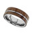 Melody Tungsten Ring with Offset Wood Inlay