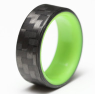 Glimmer Yellow Glow in the Dark Interior Carbon Fiber Wedding Band