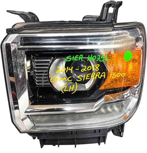 2014–2015 GMC Sierra 1500 LH Driver Projector Headlight