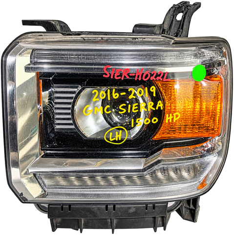 2016-2018 GMC Sierra 1500 LH Driver Projector Headlight