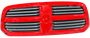 2009–2012 Dodge Ram 1500 Front Red Grille Assembly