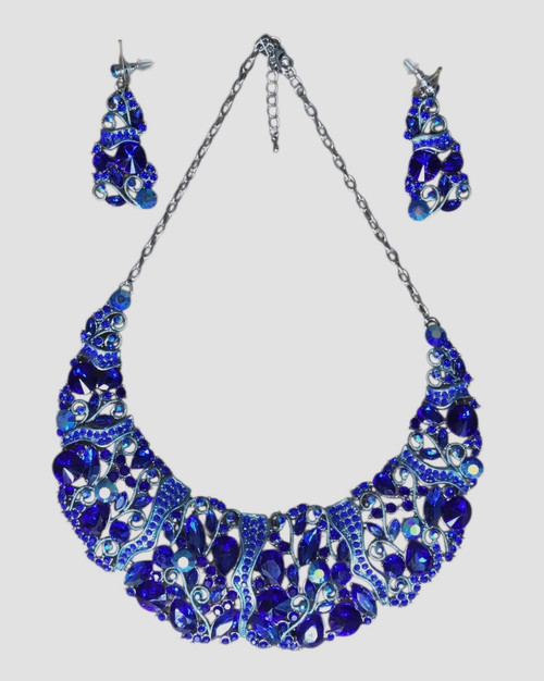 2965 A-Sapphire‑Tone Jewelry Set*