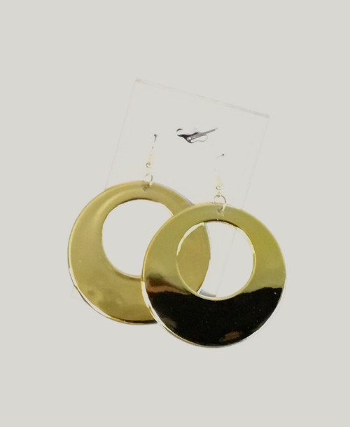 Gold tone, resin hoops.
