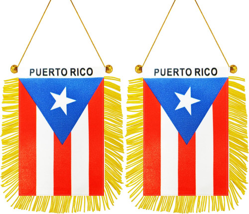 Set of 2 mini-Puerto Rico flags