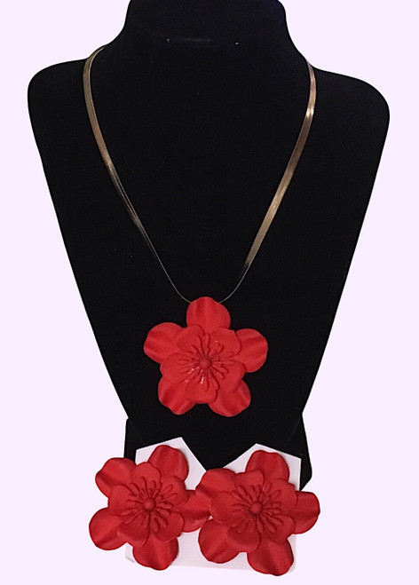 flower pendant snake chain