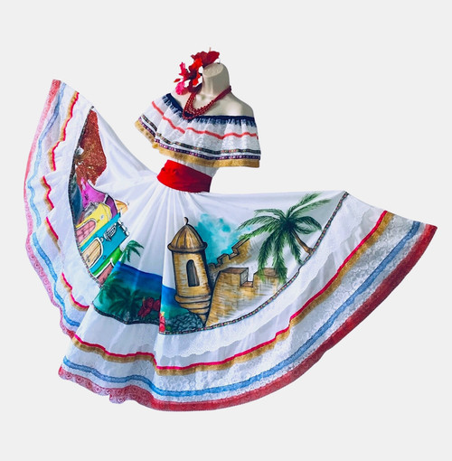 3061 - Women's Hand Painted 7 p/c set dress