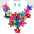 2904 J-Woman Resin Daisy Necklace Color Gold, Multi
