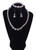 2919 J-  Woman White Necklace Earrings Bracelet set