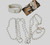 2931 J-  Woman Silver Necklace Earrings set.