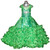 Wide bell organza dress